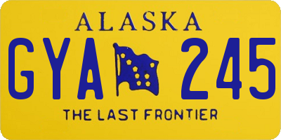 AK license plate GYA245