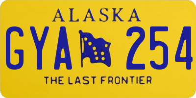 AK license plate GYA254