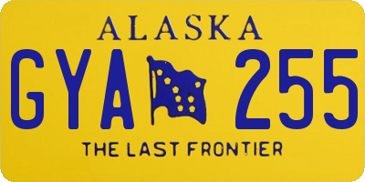 AK license plate GYA255