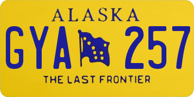 AK license plate GYA257