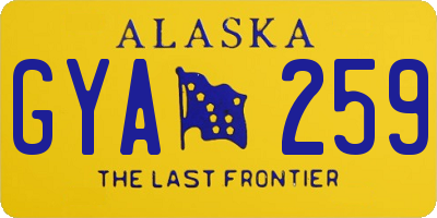 AK license plate GYA259