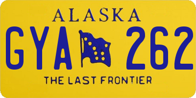 AK license plate GYA262