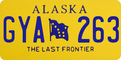 AK license plate GYA263