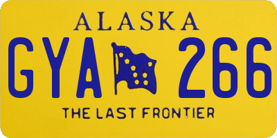 AK license plate GYA266