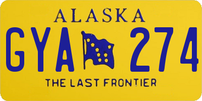 AK license plate GYA274