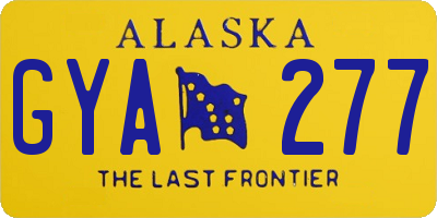 AK license plate GYA277