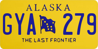 AK license plate GYA279