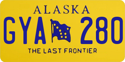 AK license plate GYA280