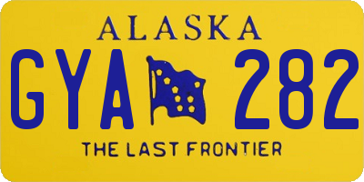 AK license plate GYA282