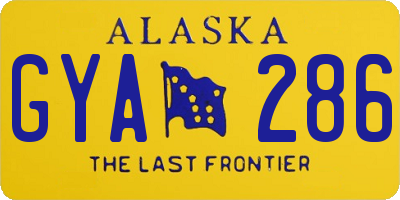 AK license plate GYA286