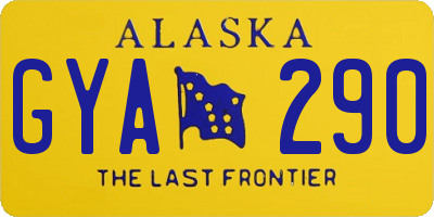 AK license plate GYA290