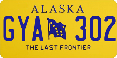 AK license plate GYA302