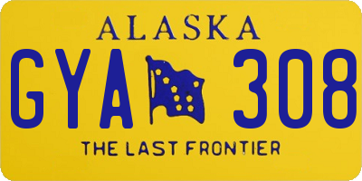 AK license plate GYA308