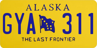 AK license plate GYA311