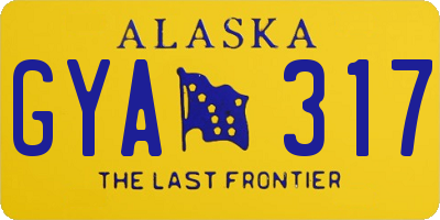 AK license plate GYA317