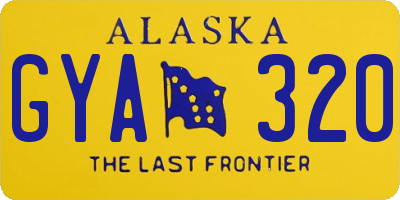 AK license plate GYA320