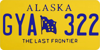 AK license plate GYA322