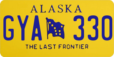 AK license plate GYA330