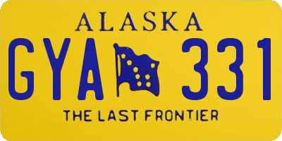 AK license plate GYA331