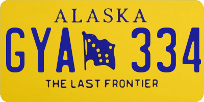 AK license plate GYA334