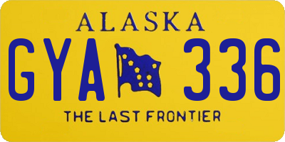 AK license plate GYA336