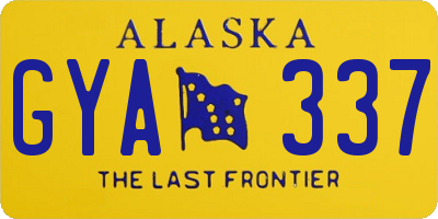 AK license plate GYA337