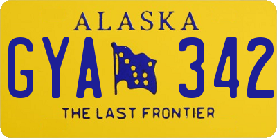 AK license plate GYA342