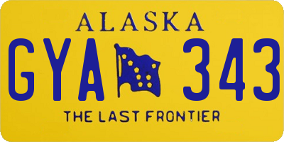 AK license plate GYA343