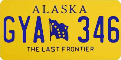 AK license plate GYA346