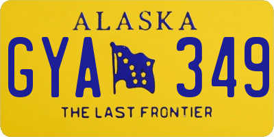AK license plate GYA349