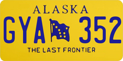 AK license plate GYA352