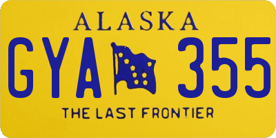 AK license plate GYA355