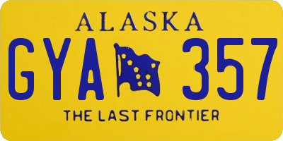 AK license plate GYA357