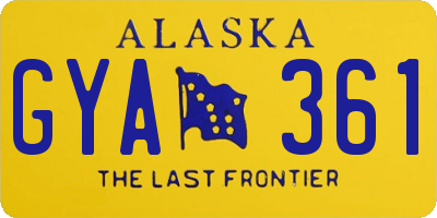 AK license plate GYA361