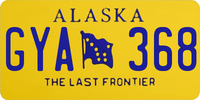 AK license plate GYA368