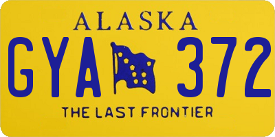 AK license plate GYA372