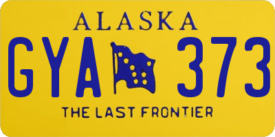 AK license plate GYA373