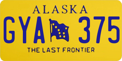AK license plate GYA375