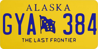 AK license plate GYA384