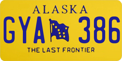 AK license plate GYA386