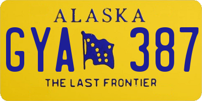 AK license plate GYA387