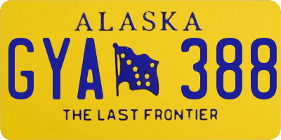 AK license plate GYA388