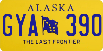 AK license plate GYA390