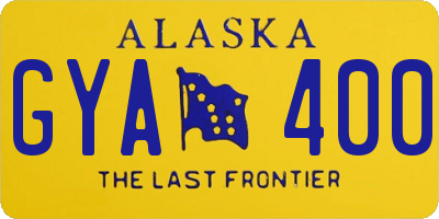 AK license plate GYA400