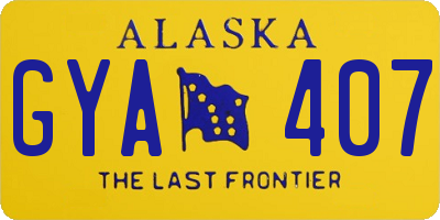 AK license plate GYA407