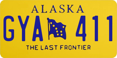 AK license plate GYA411