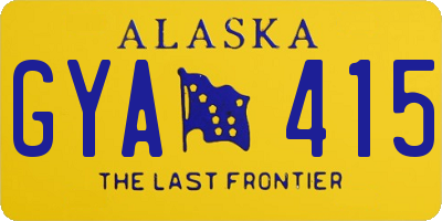AK license plate GYA415