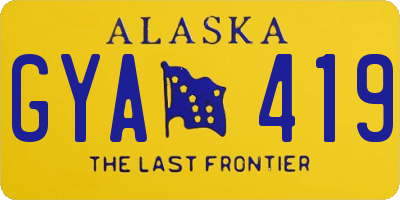 AK license plate GYA419