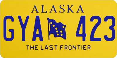AK license plate GYA423