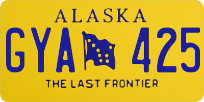AK license plate GYA425
